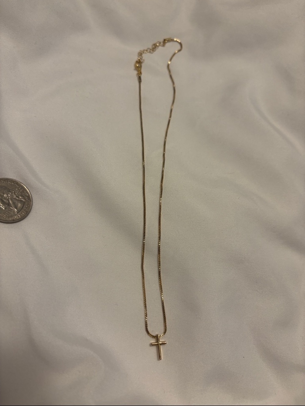 Gold Cross Pendant Necklace - Women Jewelry